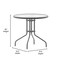 Flash Furniture Lila 31.5in Round Glass Top Metal Table with 4 Silver Aluminum Slat Stack Chairs TLH-072RD-017CSV4-GG - alternate 9